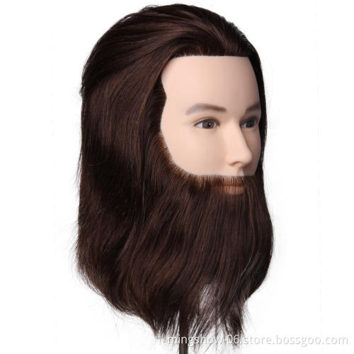Cheap male mannequin head tripod hairdressing training head with beard